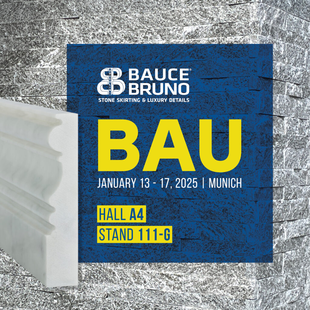 Dal 13 al 17 gennaio 2025 il team BAUCE BRUNO vi aspetta a Monaco per la fiera BAU per scoprire una vasta gamma di zoccolini, ma anche prodotti esclusivi.