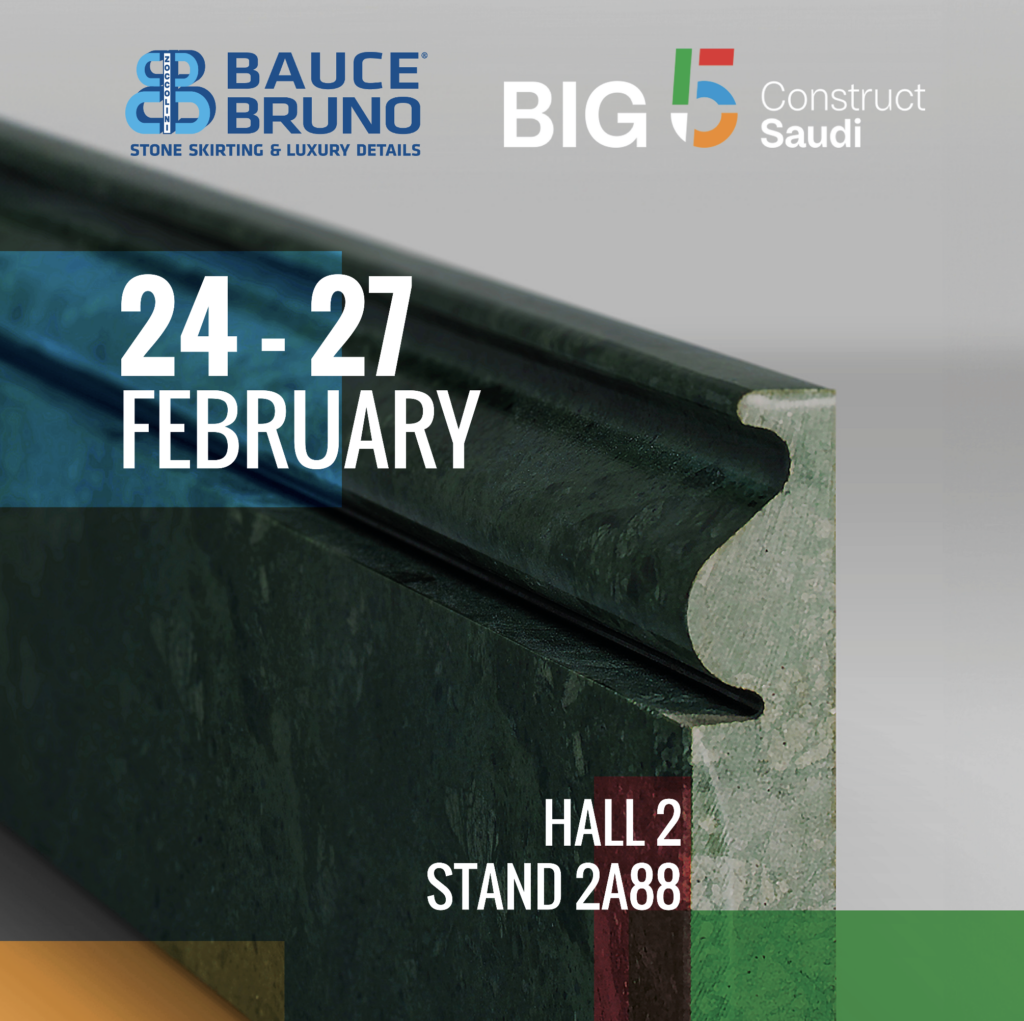 Dal 24 al 27 febbraio 2025 il team BAUCE BRUNO vi aspetta a Riyadh per la fiera Big 5 Construct Saudi.